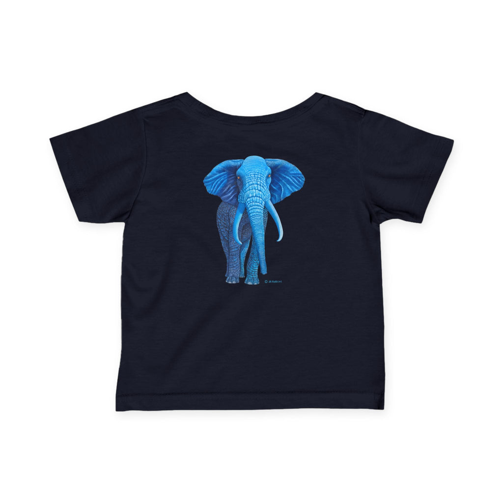 Blue Safari Elephant Infant Tee