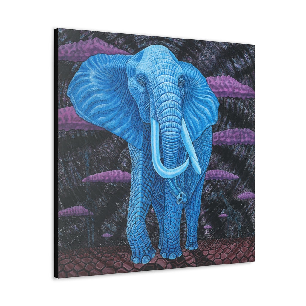 3C. Dream Elephant Stretched Canvas Print— Midnight @ Lake Manyarra