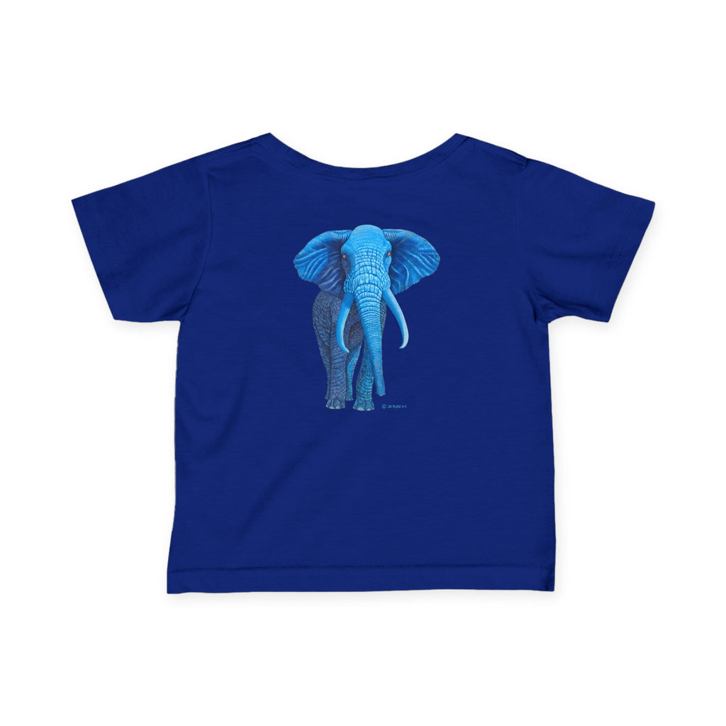 Blue Safari Elephant Infant Tee
