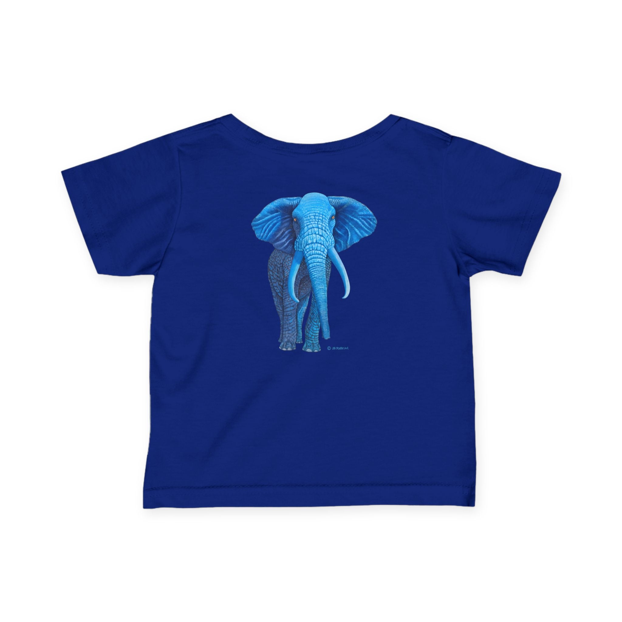 Blue Safari Elephant Infant Tee