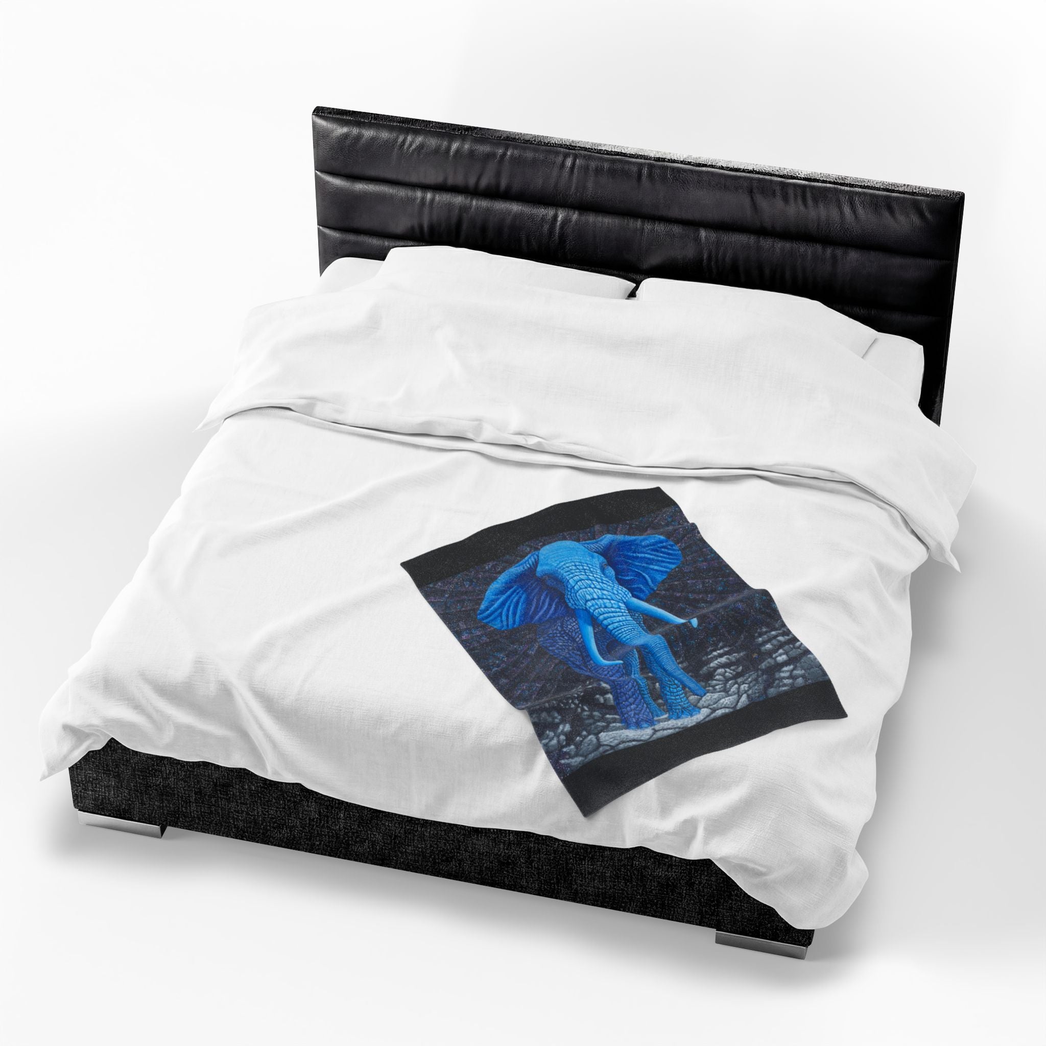 Elephant Transcending Earth Velveteen Plush Blanket — Elephant God Design
