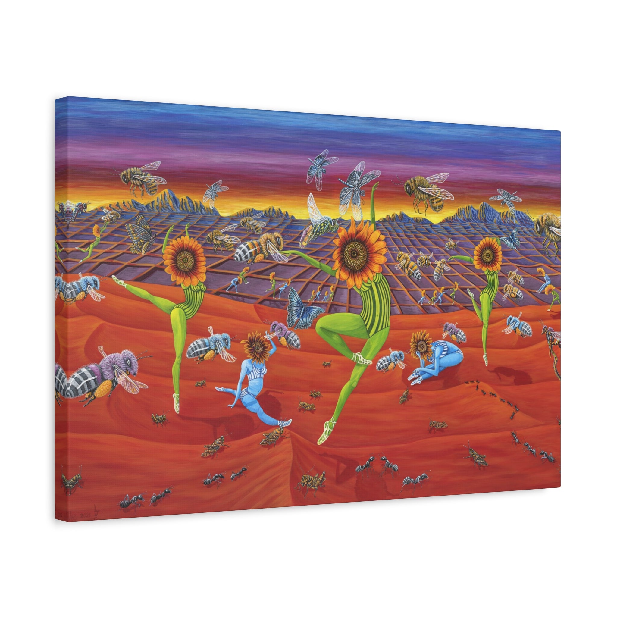Honey and the Bees. Stretched Canvas Print