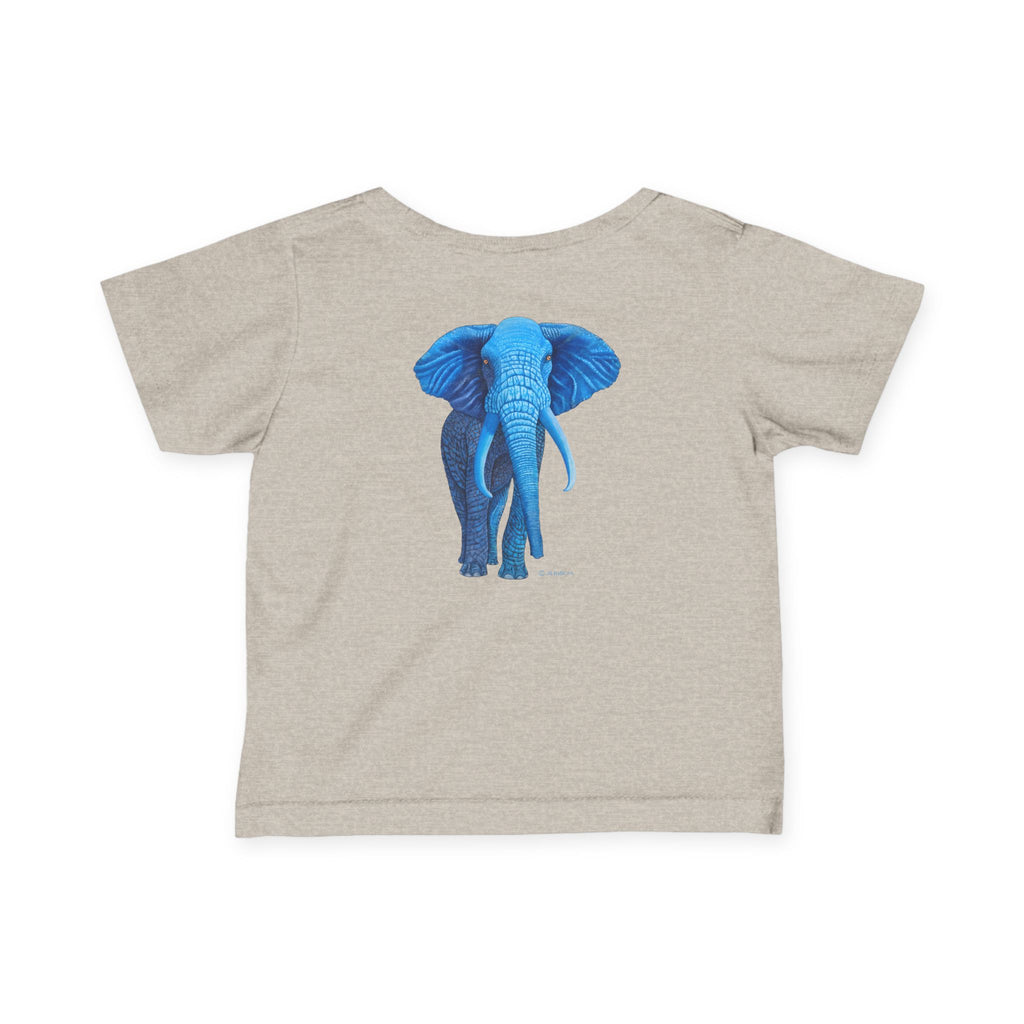 Blue Safari Elephant Infant Tee