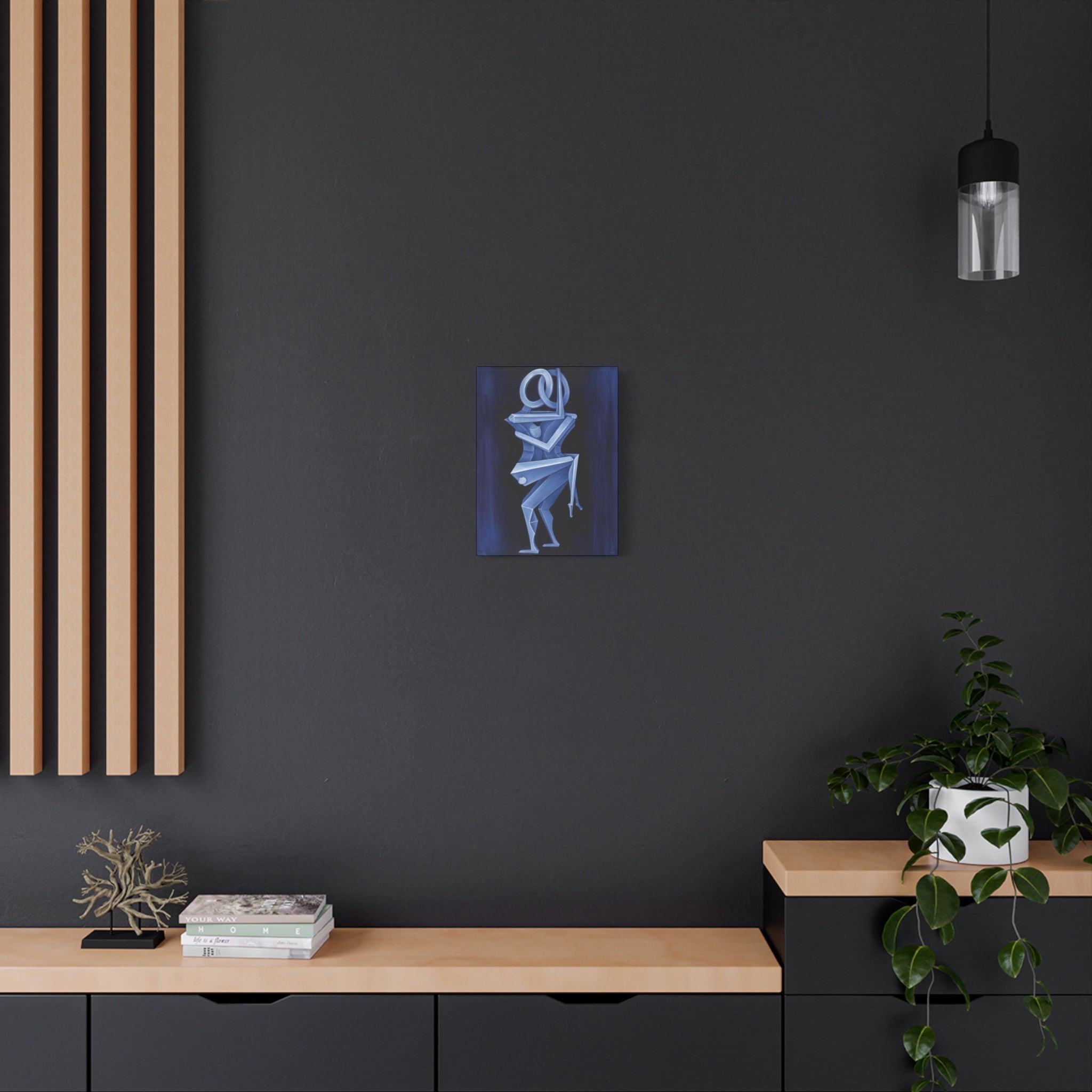 The Lover's Blue. Stretched Canvas Print