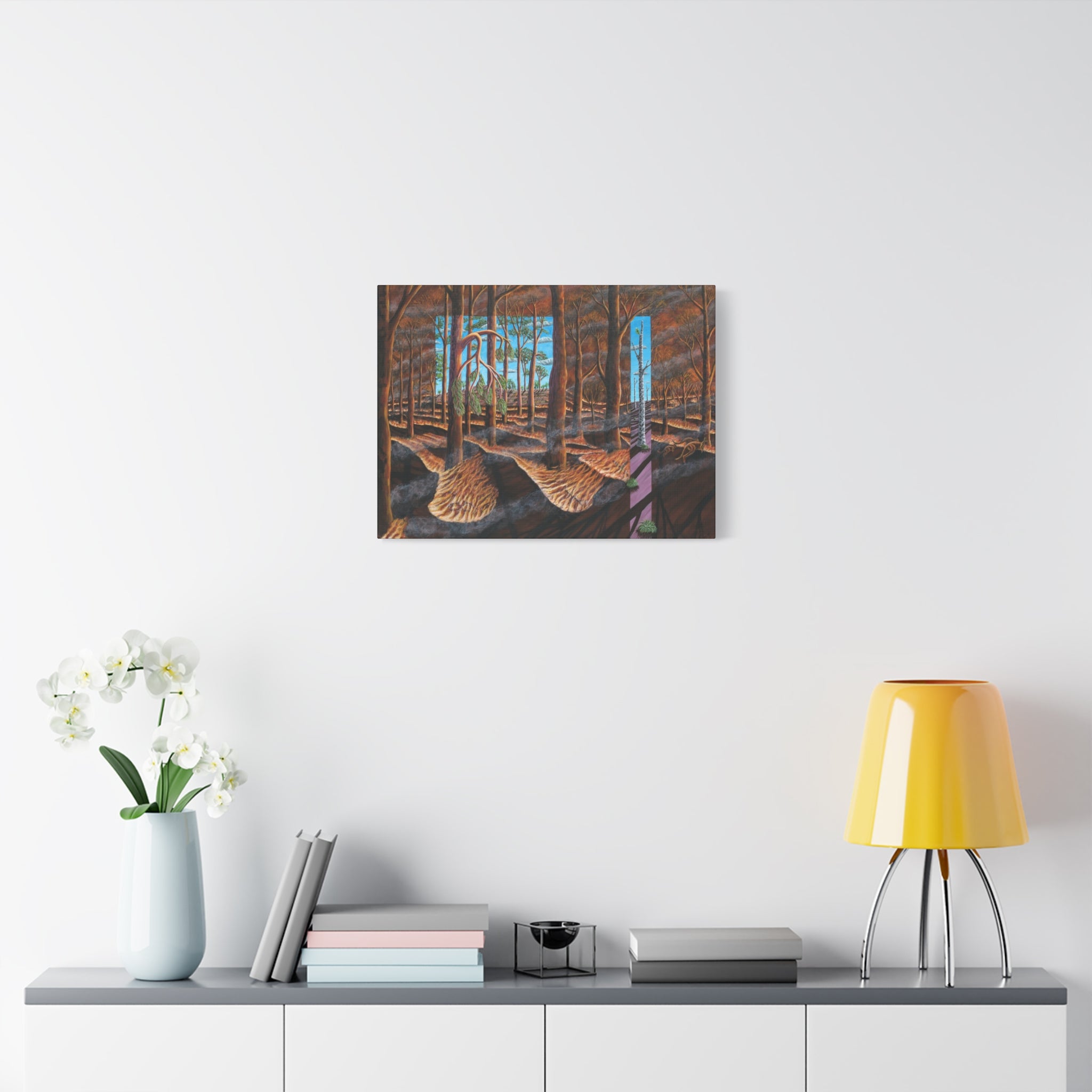 "Before, During, and After the Fire" Stretched Canvas Print