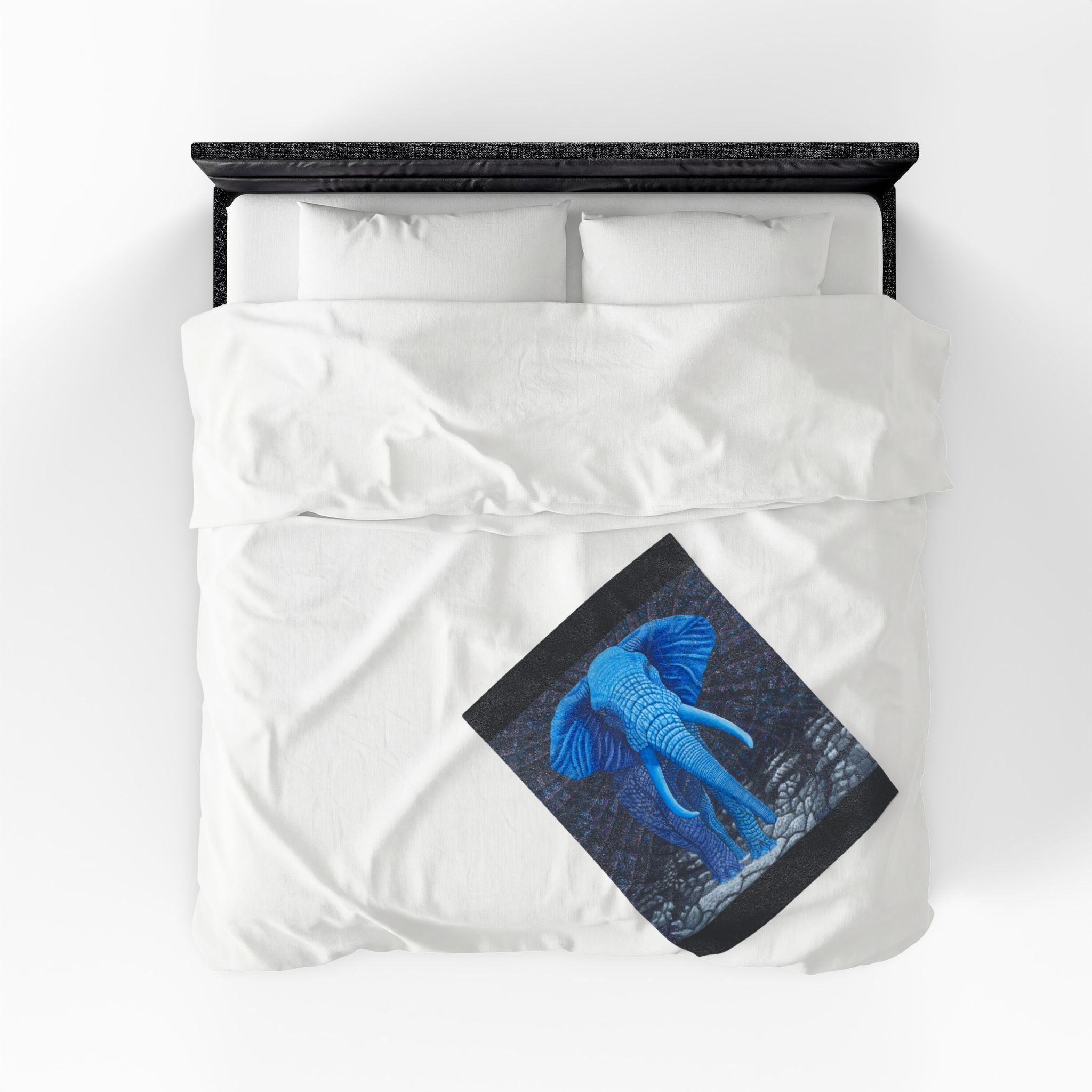 Elephant Transcending Earth Velveteen Plush Blanket — Elephant God Design