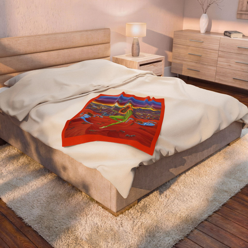Honey and The Bees  Plush Blanket, Rafiki Art Throw
