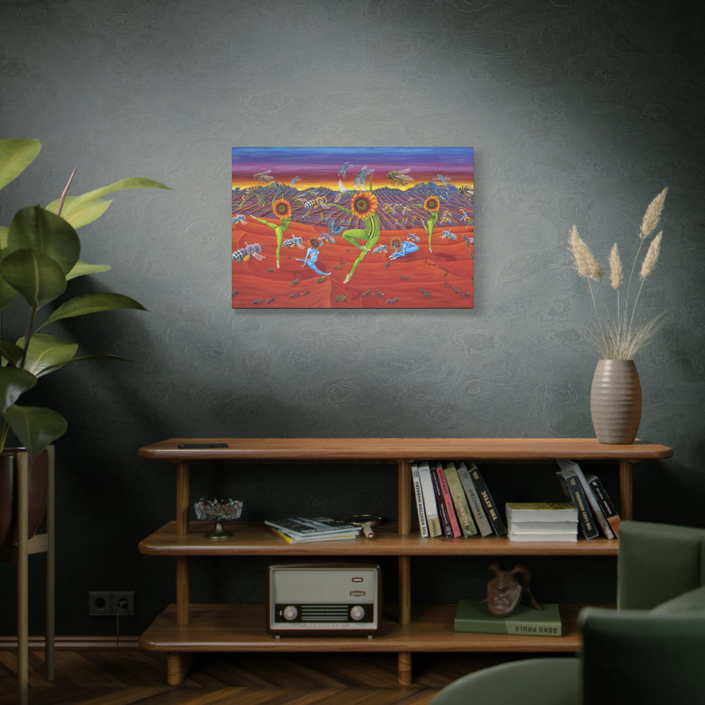 Honey and the Bees. Stretched Canvas Print
