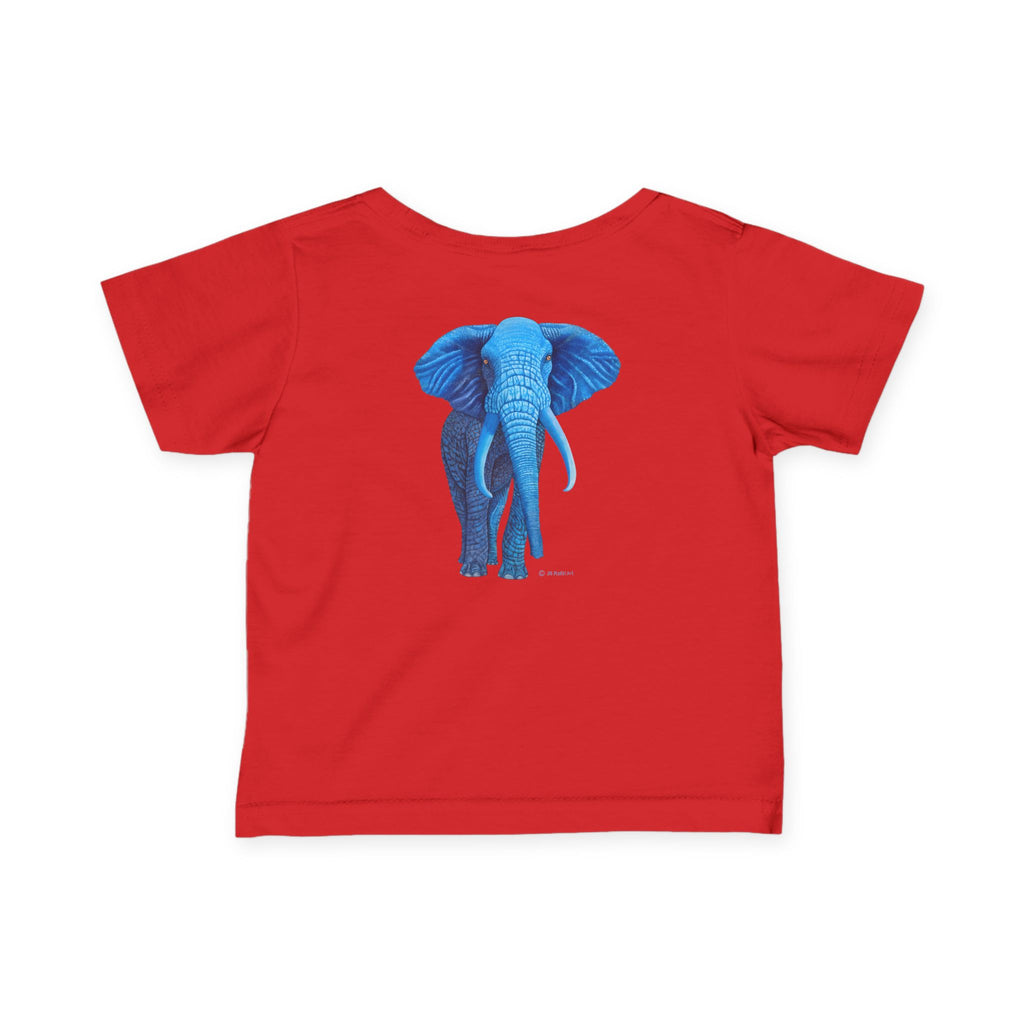 Blue Safari Elephant Infant Tee