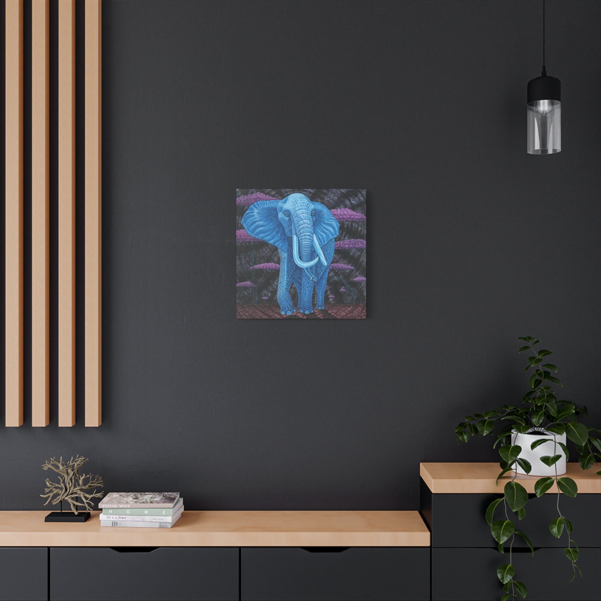 1D. Elephant 3 Close Encounter  Canvas Print From