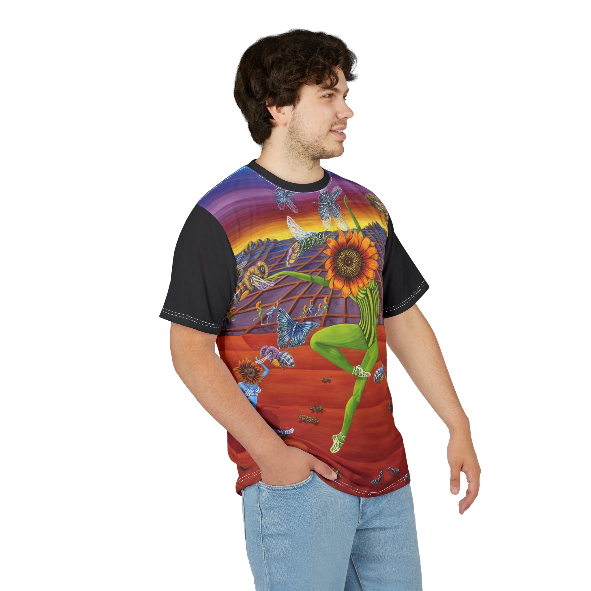 Honey and The Bees All-Over T-Shirt — Spring Floral AOP Tee