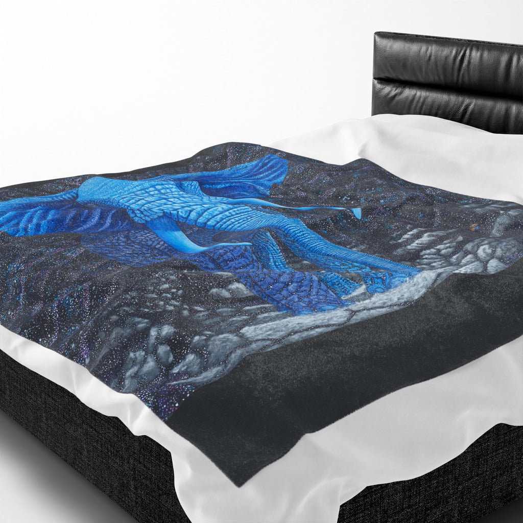 Elephant Transcending Earth Velveteen Plush Blanket — Elephant God Design