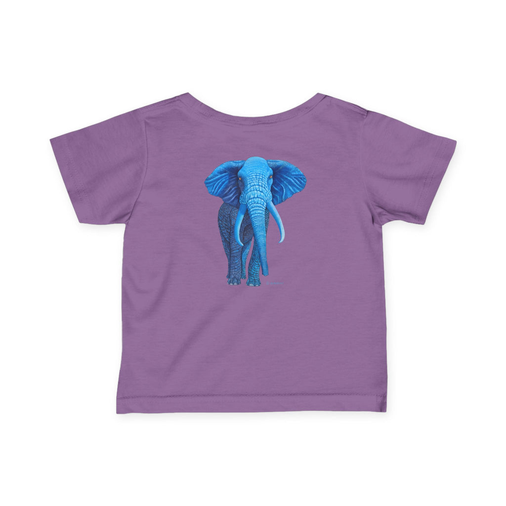 Blue Safari Elephant Infant Tee